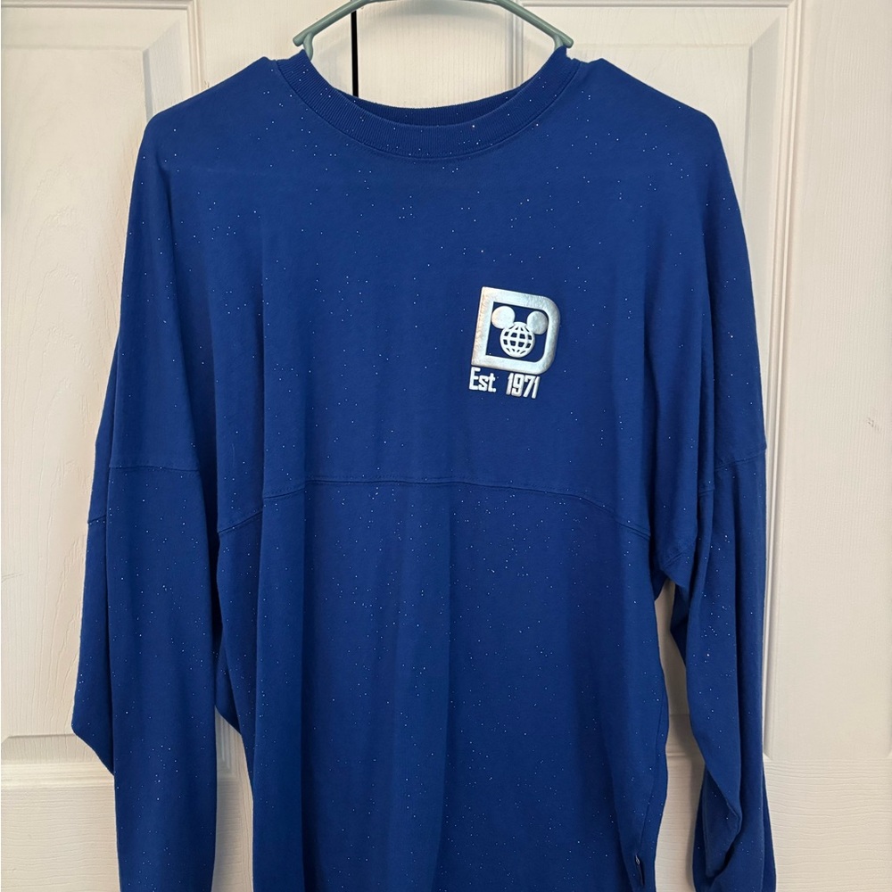 LIMITED EDITION blue long sleeve Disney World Spirit Jersey NEVER WORN!